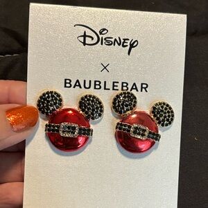 BaubleBar Disney Mickey Earrings - Red and Black